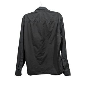 Armani Exchange Men's Black 100% Cotton French Cuff Button Down Shirt, M